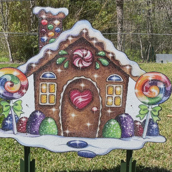 Christmas Gingerbread House Yard Sign
