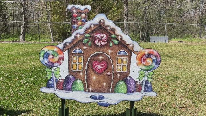 Christmas Gingerbread House Yard Sign