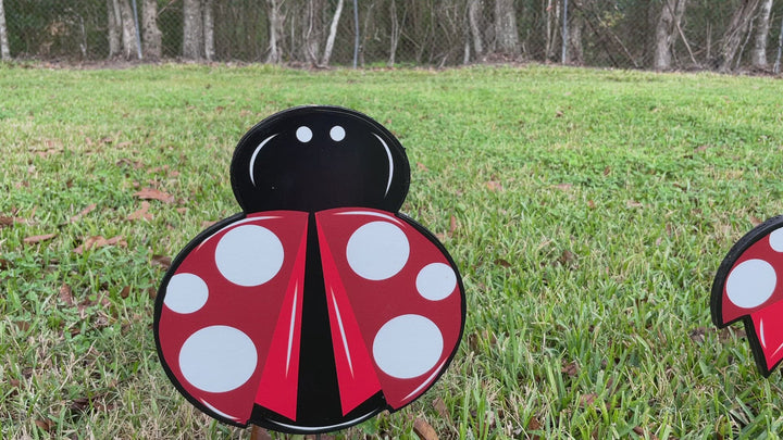 Lady Bug Yard Sign Decoration