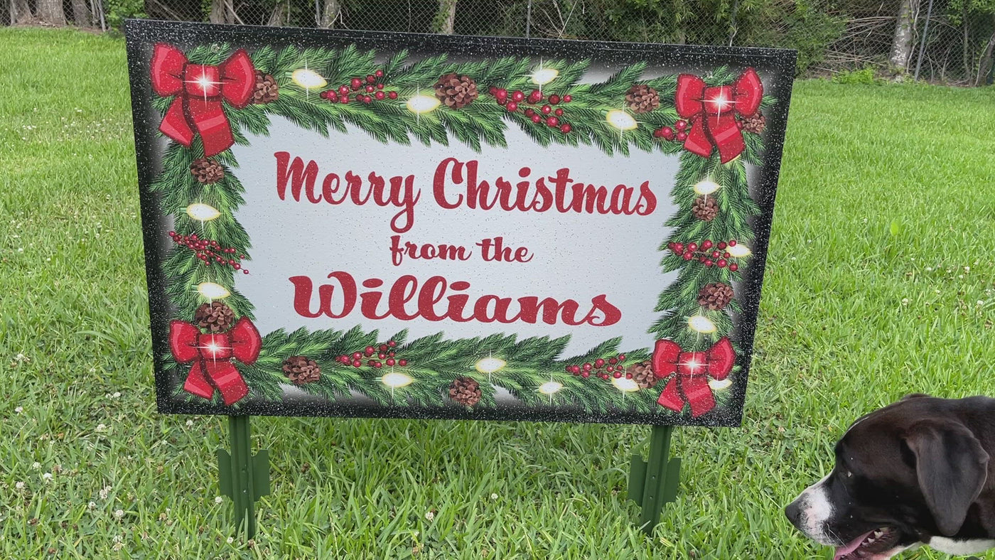 Personalized  Merry Christmas Sign