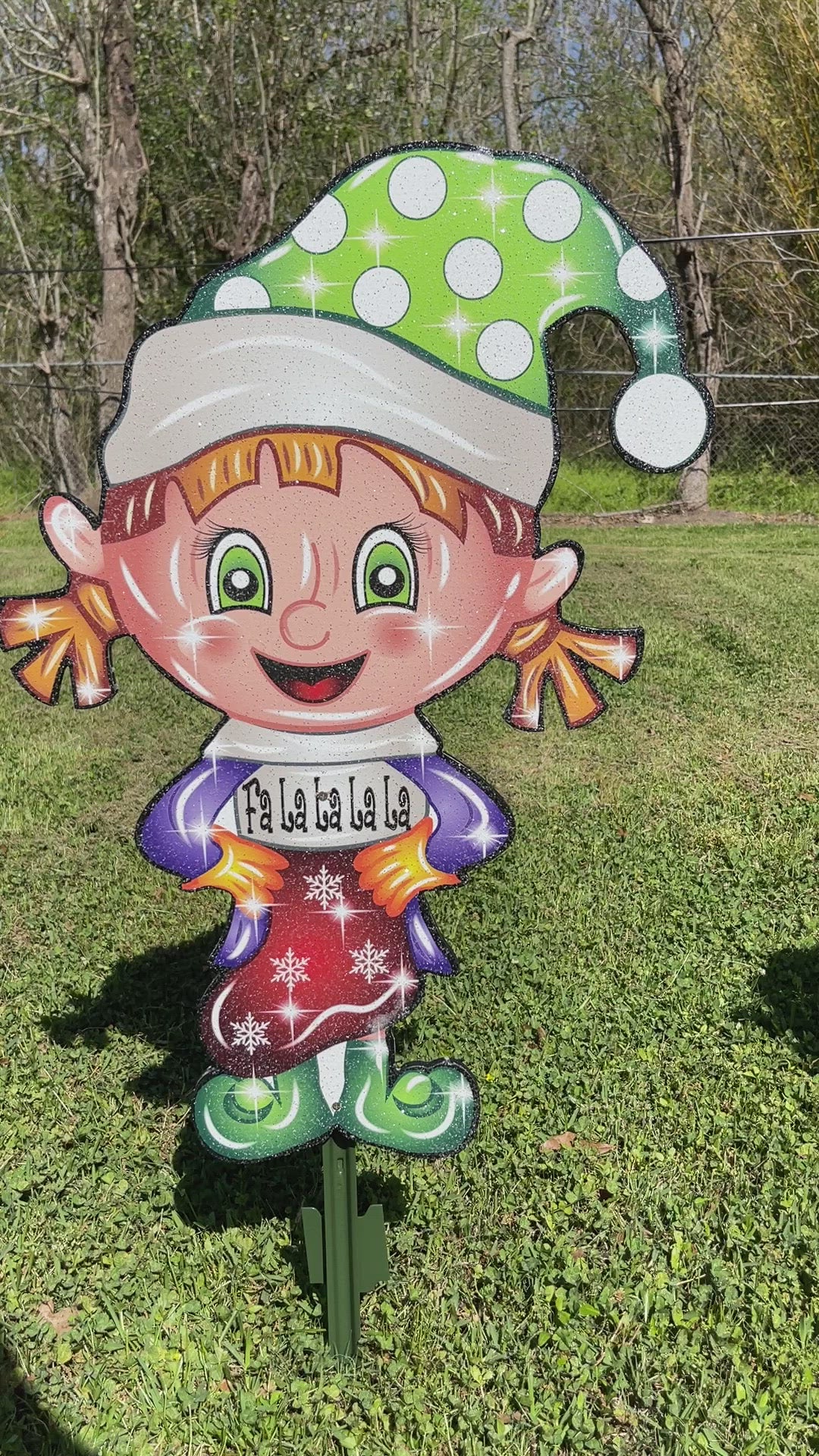 Christmas Elf Yard Art Decoration