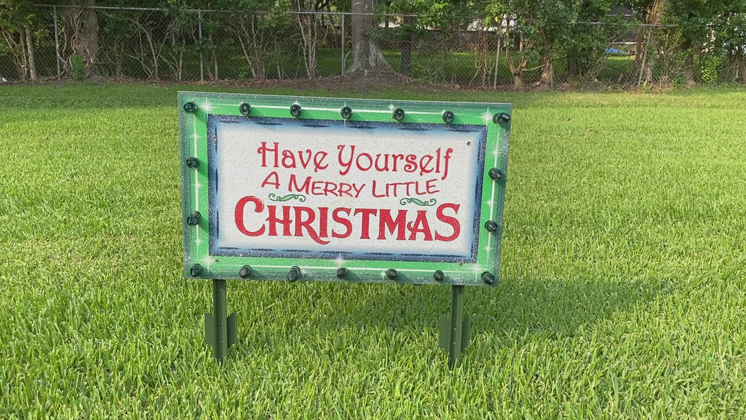 Have your self a Merry Little Christmas yard art sign decoration