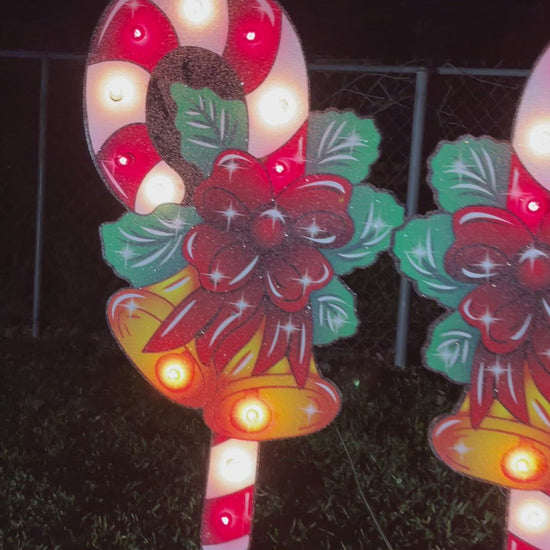 Lighted Candy Cane Christmas Outdoor Decor