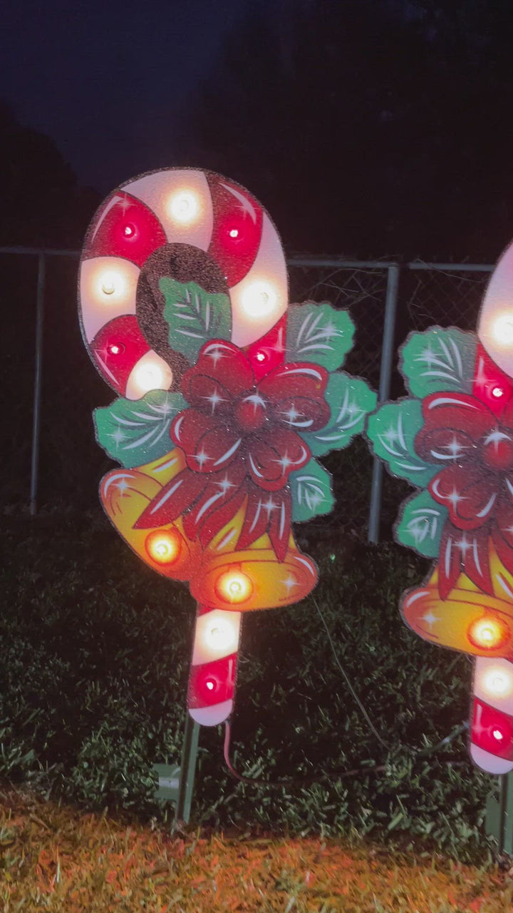 Lighted Candy Cane Christmas Outdoor Decor