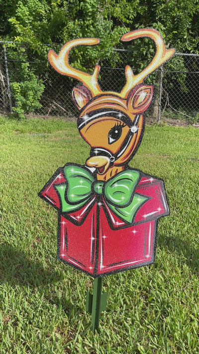 Christmas Reindeer Yard Decor