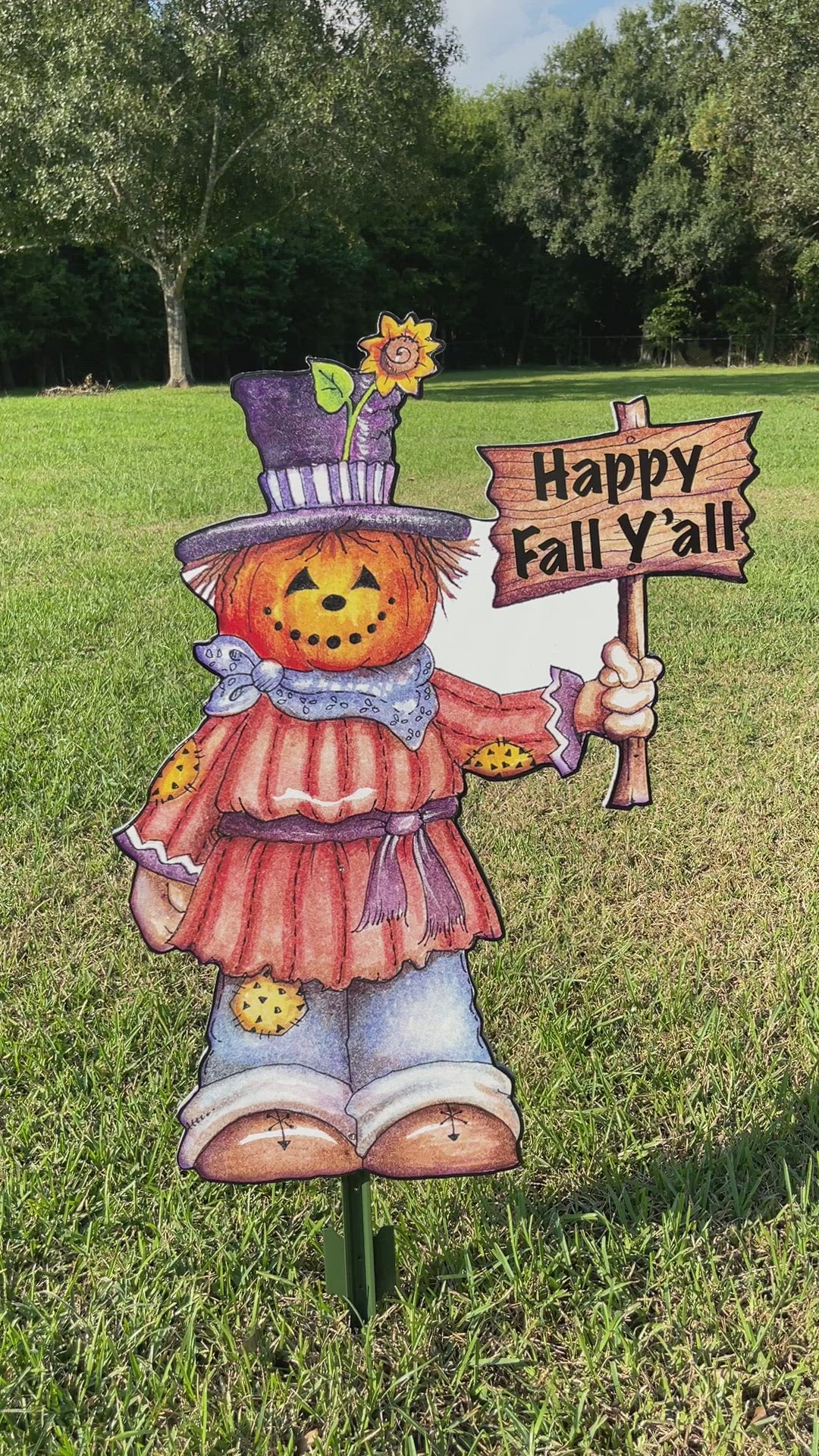 Scarecrow Happy Fall Y'all Decor