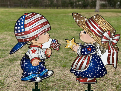 patriotic yard art