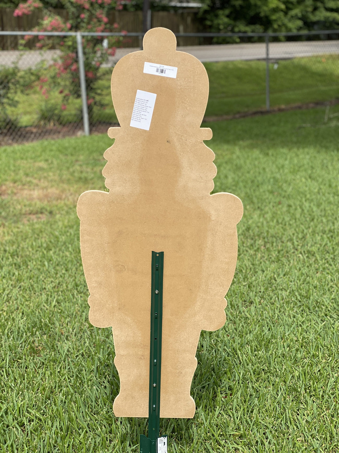 back Christmas Nutcracker yard art