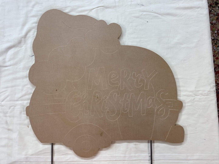 Merry Christmas RV Camper yard Art blank template