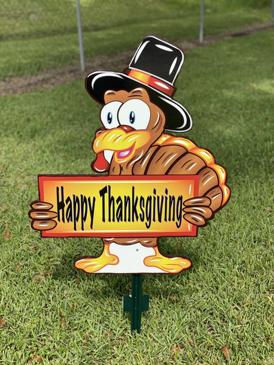 thanksgiving Turkey yard art 