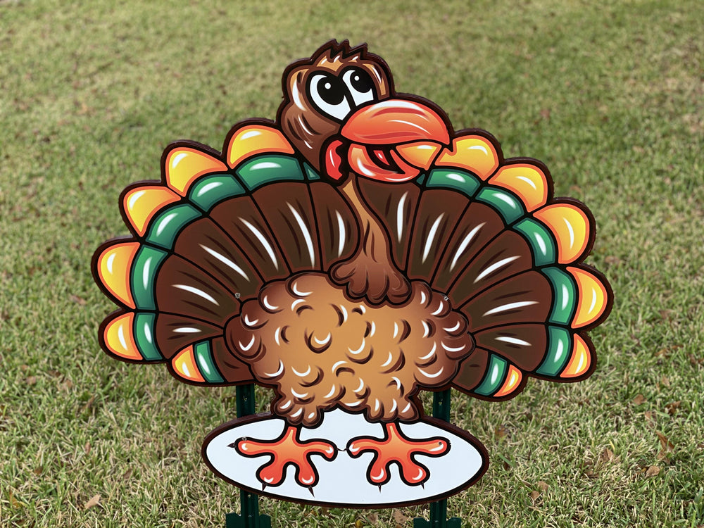 thanksgiving Turkey yard art 