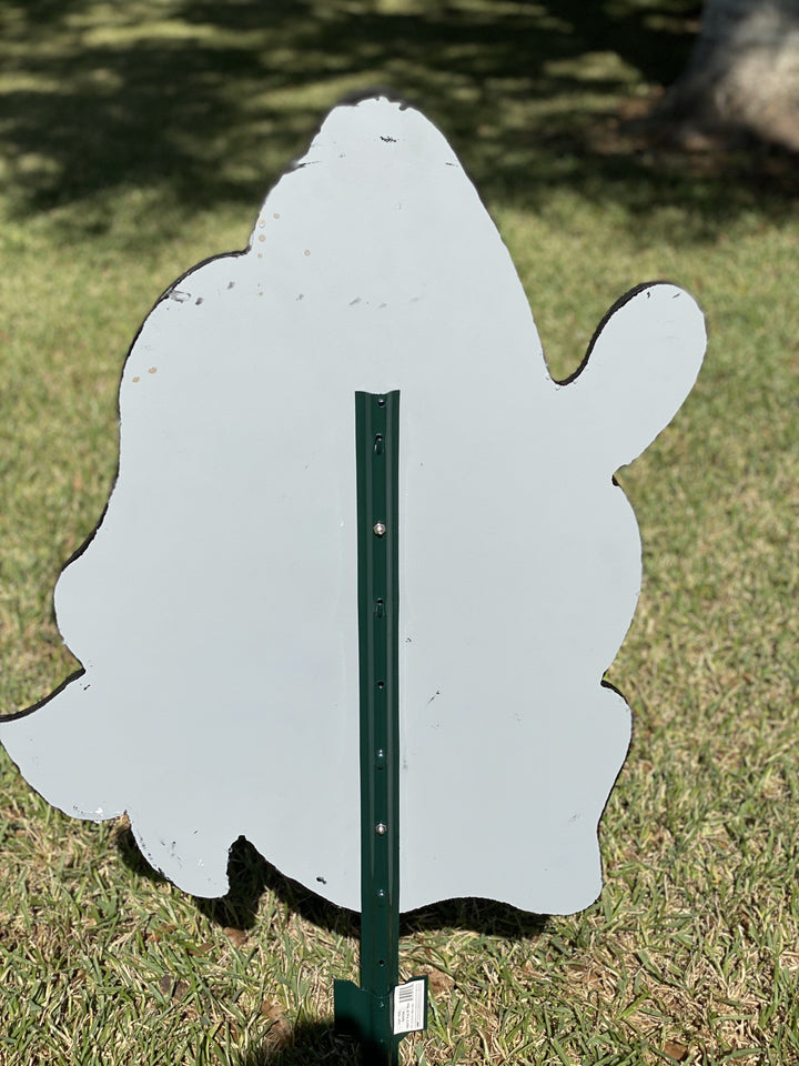Cowboy hat pumpkin and five pumpkins Halloween yard art signs