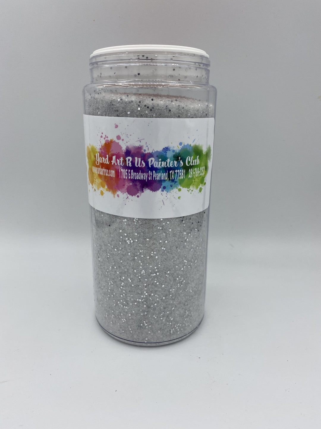 yard art mixture crystal clear and silver glitter