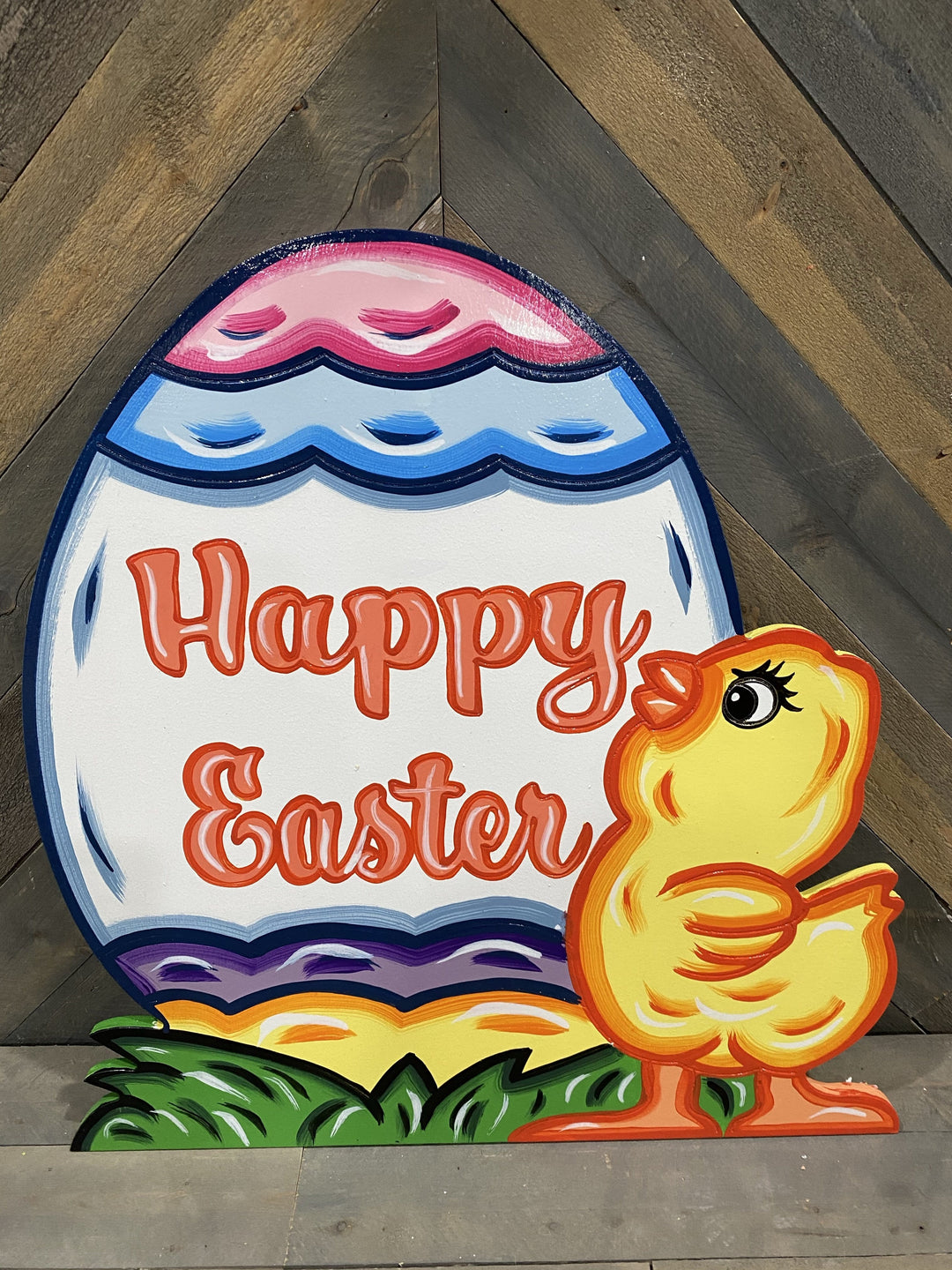 Chick with Happy Easter Egg Blank DIY Blank