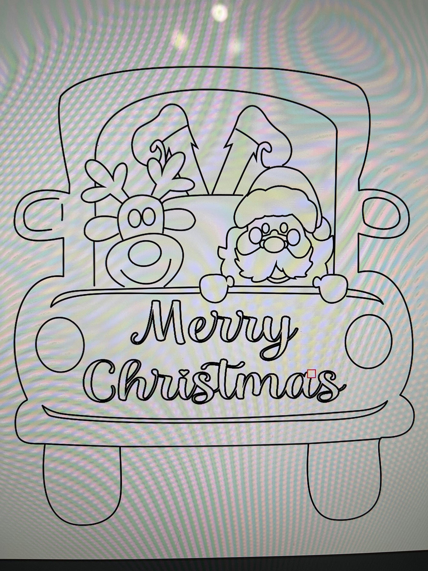 Christmas Backend Truck DIY Blank