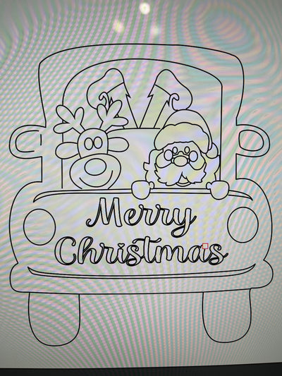 Christmas Backend Truck DIY Blank