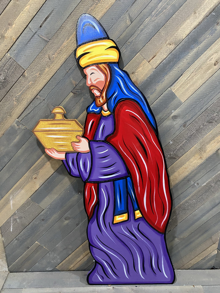 Christmas Nativity Yard Art Wisemen #3 Standing Faces Left Blank DIY