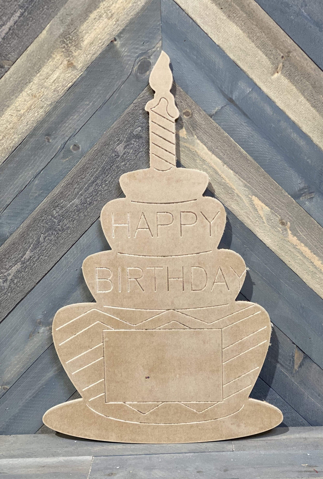 Birthday Cake  Door Hanger blank cut out ready to be painted by you!