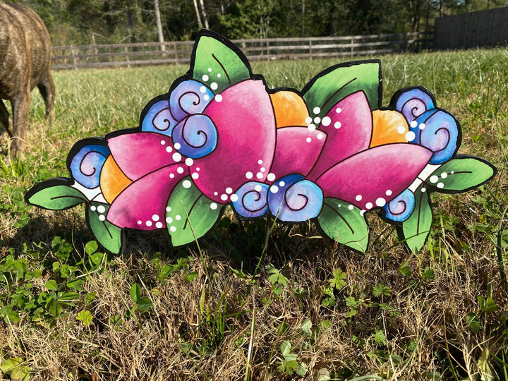 Colorful Flower Cluster Outdoor Decoration