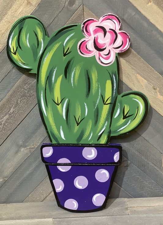 Cactus with Plain Pot DIY Blank