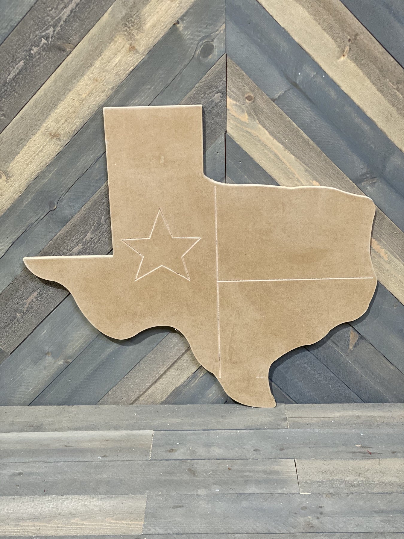 Texas Shape Rustic Rustic Texas State Craft Cutout | DIY Wood Blank – Yard Art Decor and More