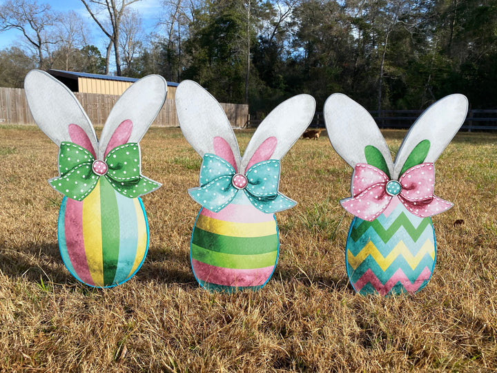 Easter Eggs with Bunny Ears Outdoor Decoration