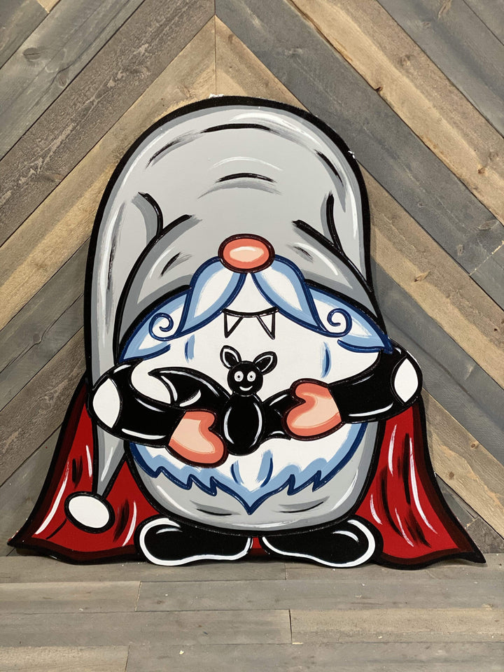 Vampire gnome painted yard art design