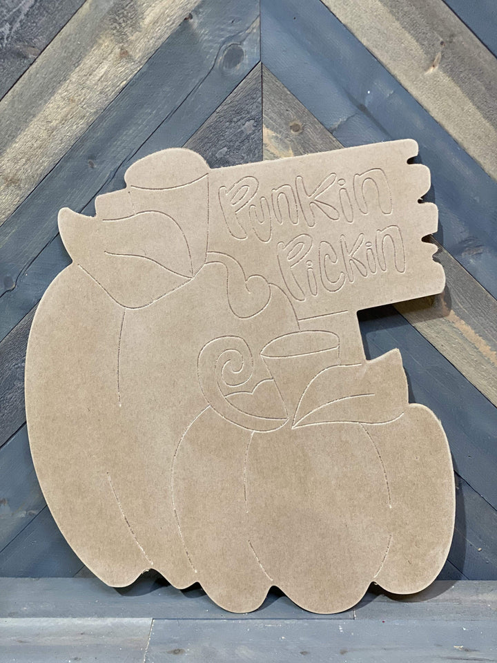 pumpkin pickin with 2 pumpkins yard art blank templates