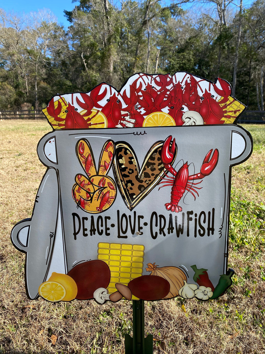Crawfish Pot Sign Outdoor Decoration