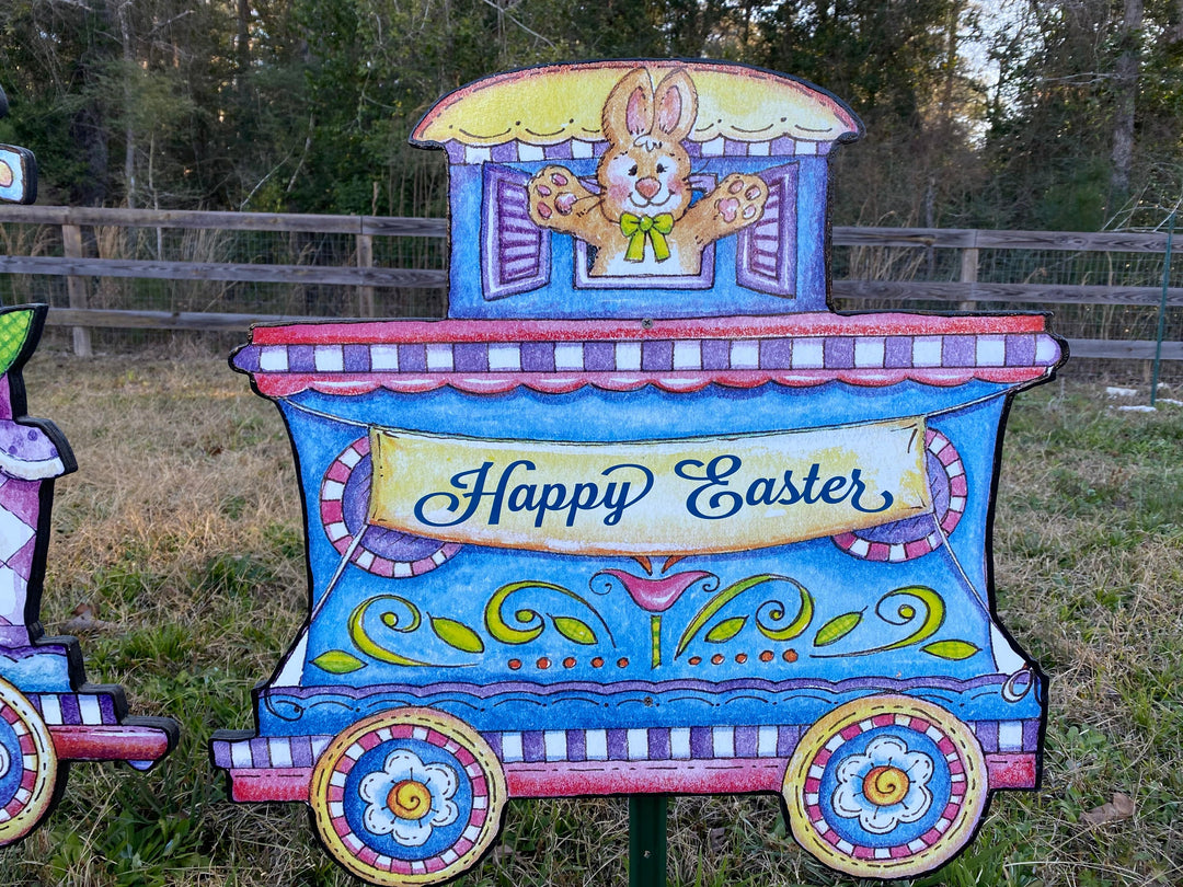 Happy Easter 3 Piece Train Outdoor Decoration