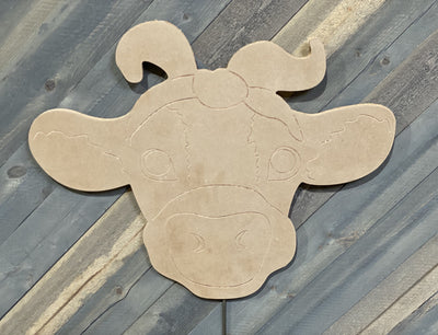 Cow w/Bandana Blank DIY