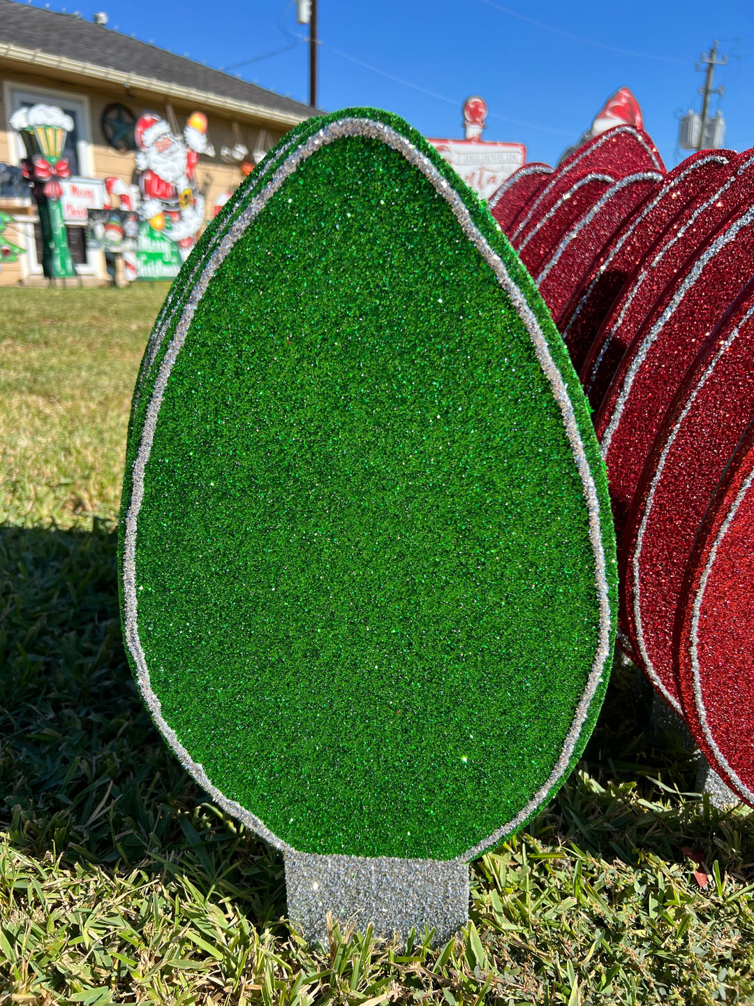 C9 Glitter Bulb Christmas Yard Decoration