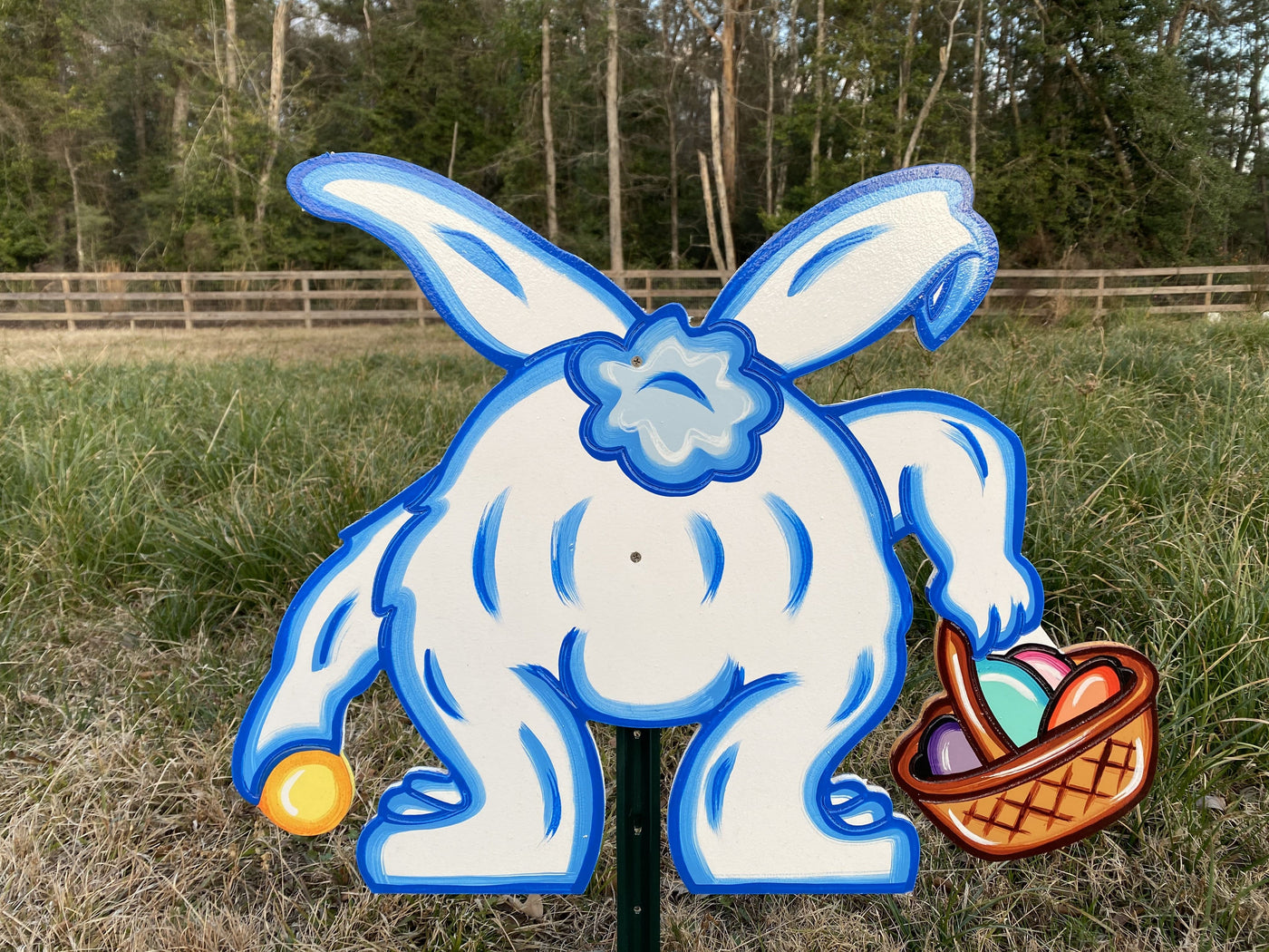 Backside Bunny Yard Art