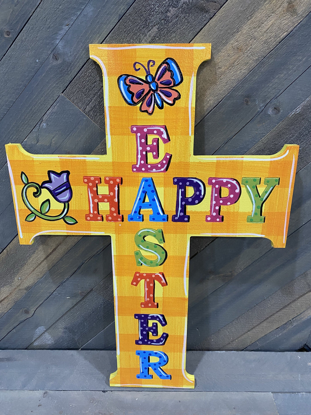 Happy Easter Cross Blank DIY Blank