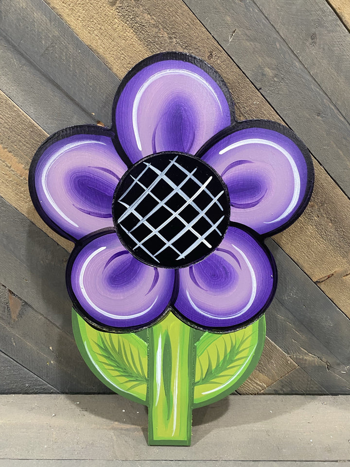 Rounded Flower w/Stem DIY Blank