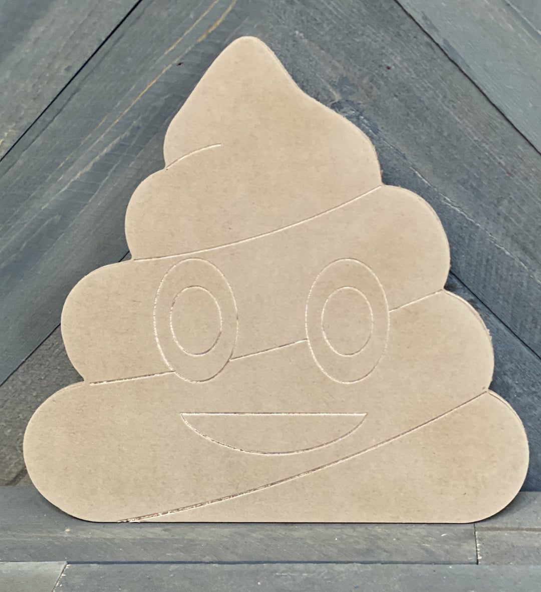 Poop Emoji Blank Cutout ready for you to paint