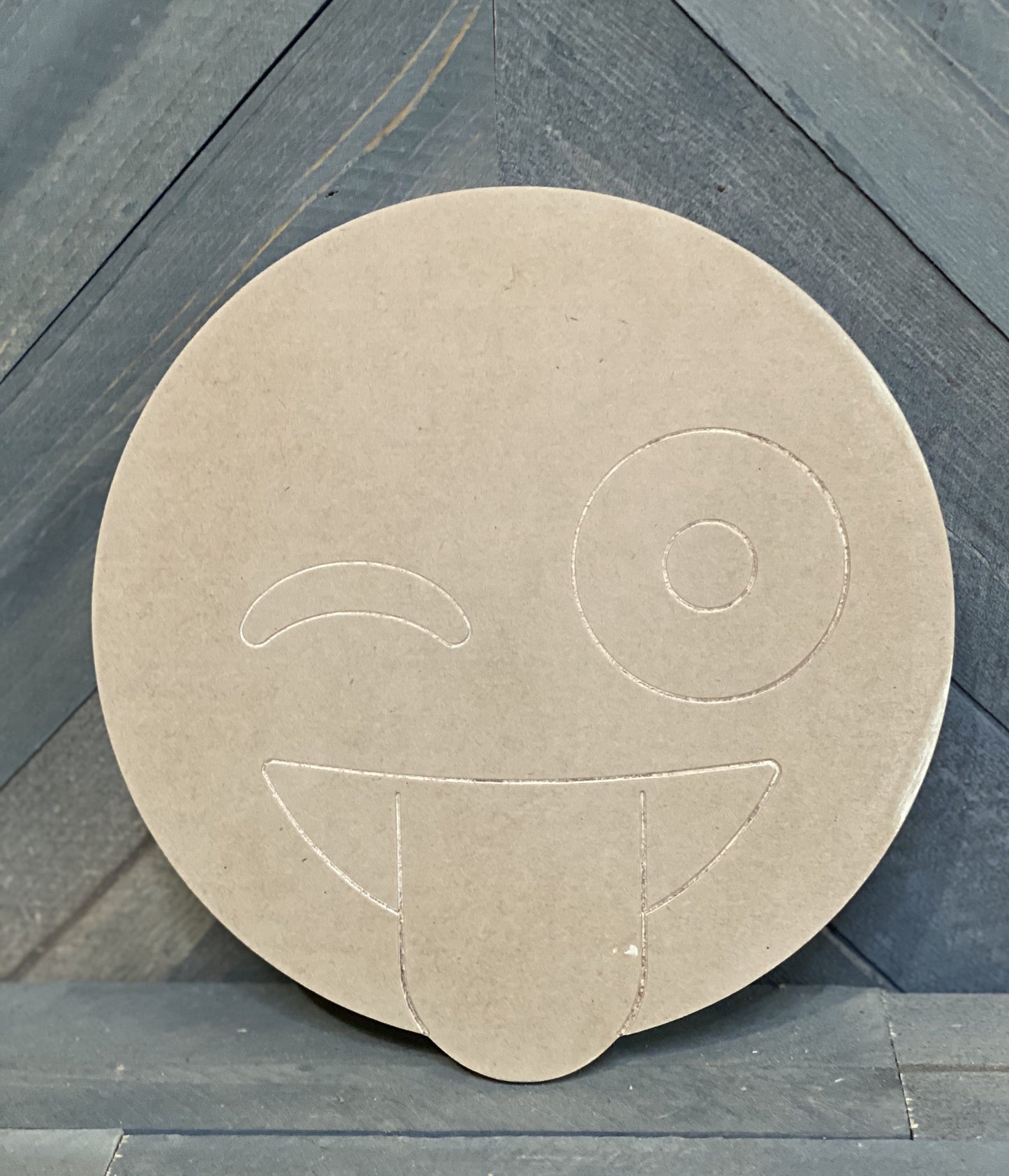 Squinting Face with Tongue Emoji Blank ready for you to paint